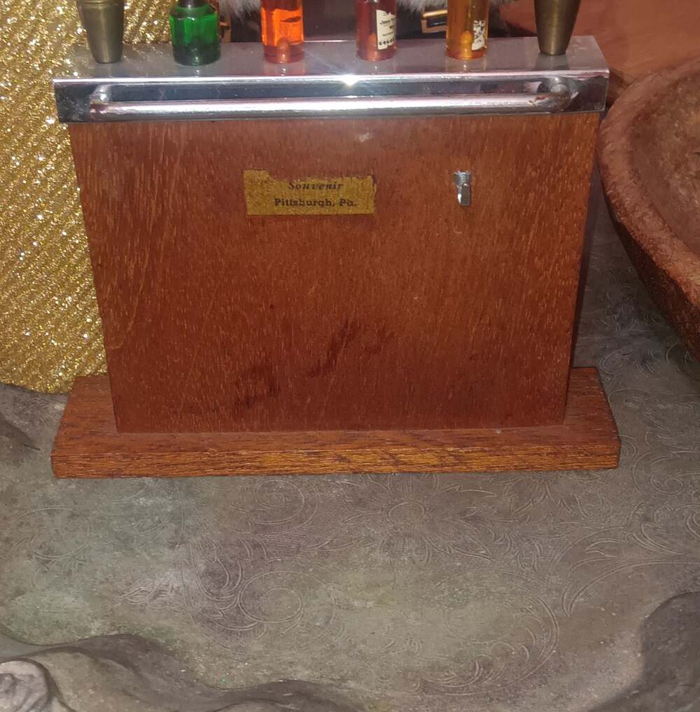 Vintage 1939 Harris Dunn "Wonder Bar" Art Deco Cocktail Pick Holder Set